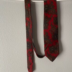 Paisley Red and Brown Men's Tie